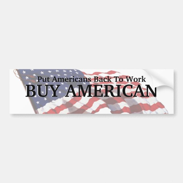 KRW Buy American Bumper Sticker (Front)