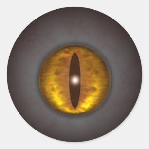KRW Cat's Eye Creepy Halloween Classic Round Sticker