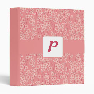 KRW Cherry Blossoms Monogram School Binder *