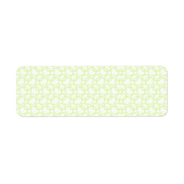 KRW Cool Lime Circle Blank Return Address Label (Front)