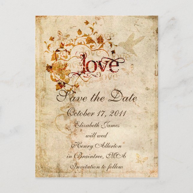 KRW Corinthians Love is: Save the Date Postcard (Front)