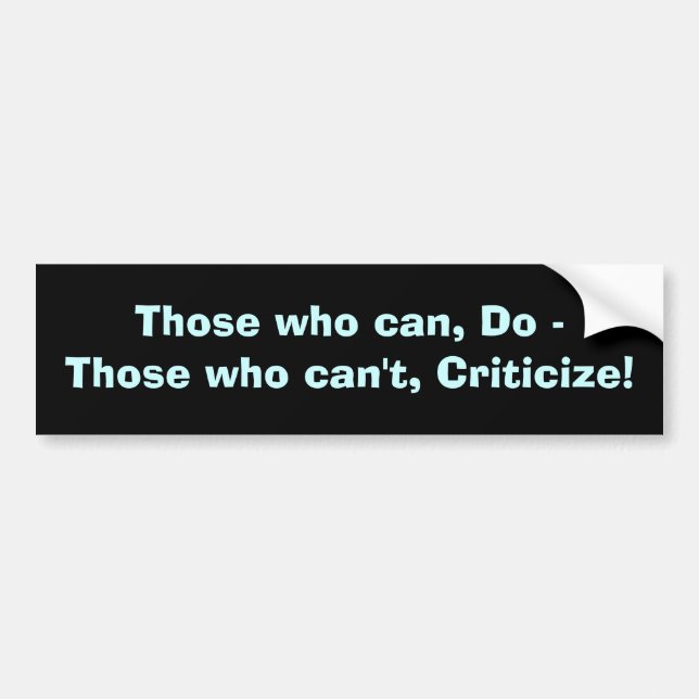 KRW Criticize Bumper Sticker (Front)