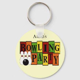 KRW Custom Bowling Birthday Party Keychain