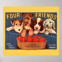 KRW CUSTOM Four Friends Vintage Tomato Label