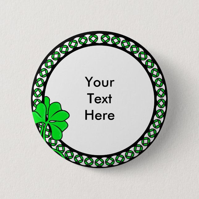 KRW Custom Irish Shamrock Circle 2 Inch Round Button (Front)