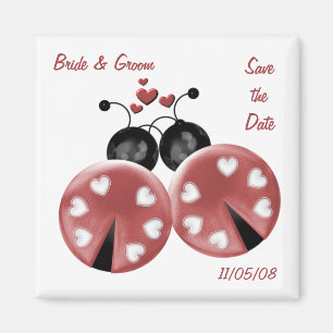 KRW Custom Love Bugs Save the Date Wedding Magnet