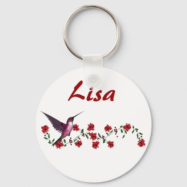 KRW Custom Name Hummingbird Keychain (Front)