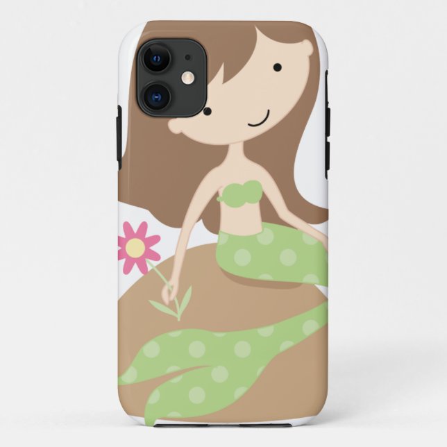 KRW Cute Green Mermaid Case-Mate iPhone Case (Back)