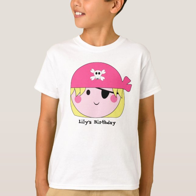 KRW Cute Pink Pirate Custom Shirt (Front)