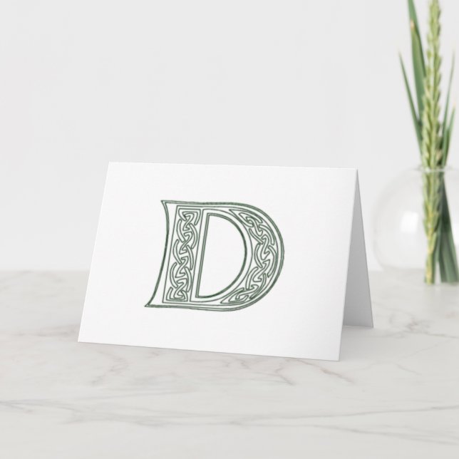 KRW - D - Celtic Monogram Card - Blank (Front)
