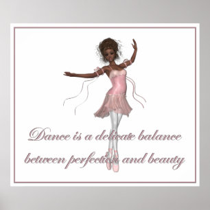 KRW Dance, Beauty, Perfection Ballerina Print