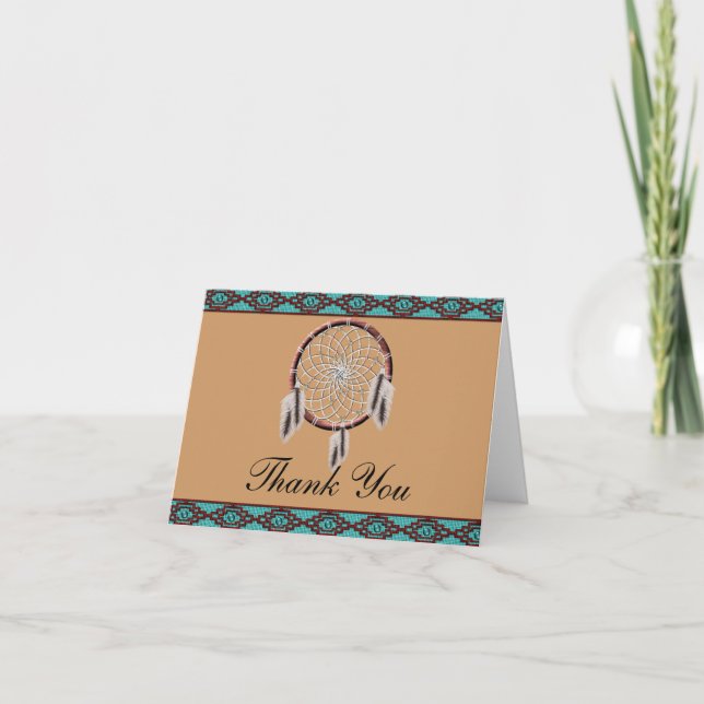 KRW Dreamcatcher Carte de remerciements amérindien (Devant)