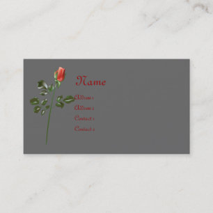 KRW Elegant Long Stemmed Rose Business Card
