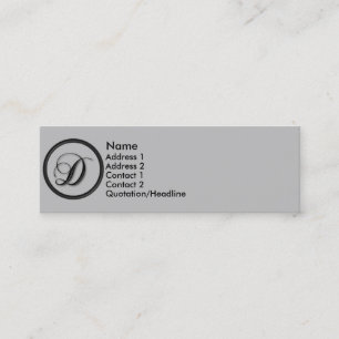 KRW Elegant Script Monogram D Profile Card