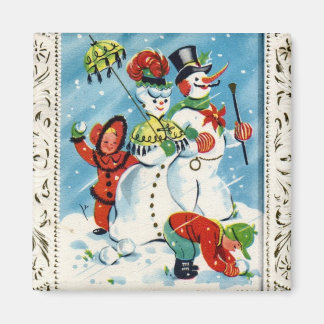 KRW Enfants Vintages en Jeu Magnet de Noël