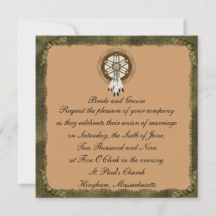 KRW Framed Dreamcatcher Custom Wedding Invitation