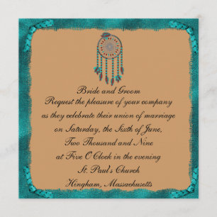 KRW Framed Dreamcatcher Custom Wedding Invitation