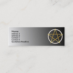 KRW Gold Wiccan Pentagram Custom Profile Card