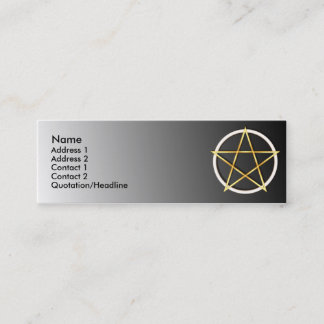 KRW Gold Wiccan Pentagram Custom Profile Card