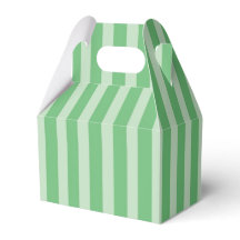 KRW Green Stripe Gable Favour Box