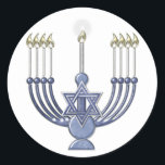 KRW Hanukkah Menorah Seal<br><div class="desc">KRW Hanukkah Menorah Seal - Stickers</div>