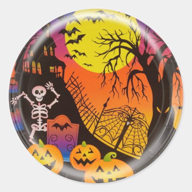 KRW Happy Halloween Haunted House Sticker (Devant)
