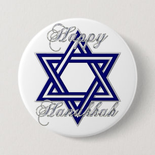 KRW Happy Hanukkah Star of David 3 Inch Round Button
