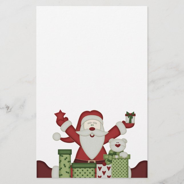 KRW Happy Santa Holiday Stationery (Front)