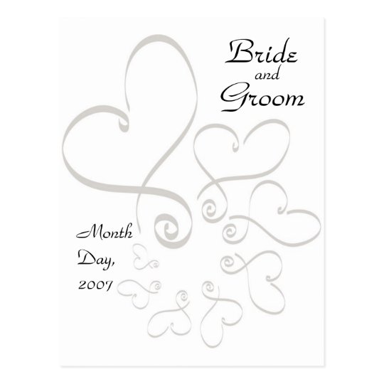 KRW Hearts Save the Date Custom Postcard