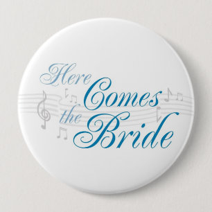 KRW Here Comes the Bride Button - Pin