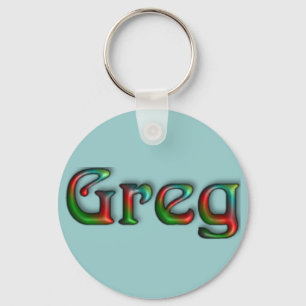 KRW Hippie Groove Name Keychain - Greg