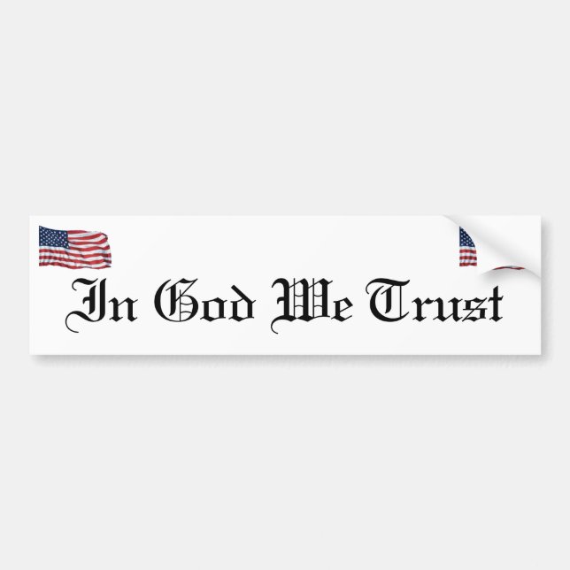 KRW In God We Trust Bumper Sticker (Front)
