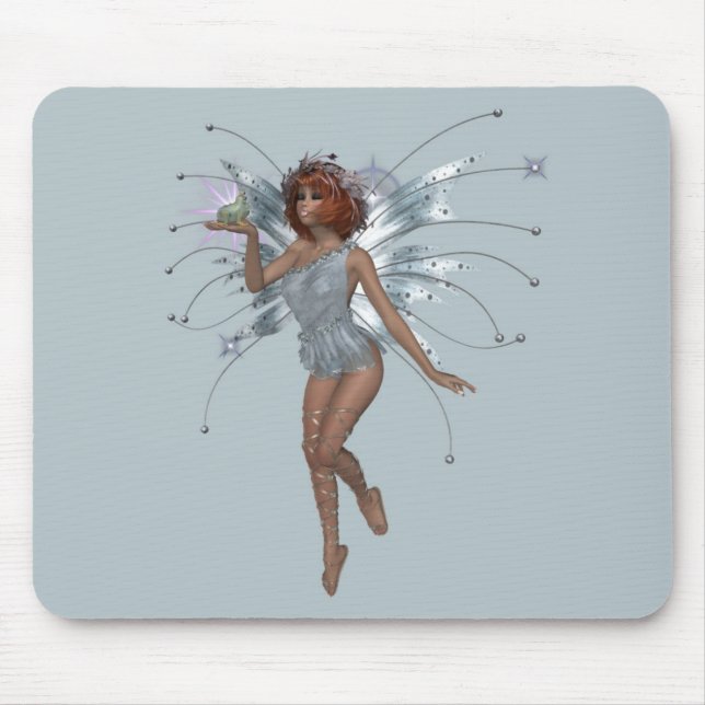 KRW Kiss the Frog Red Head Faery Mousepad (Front)