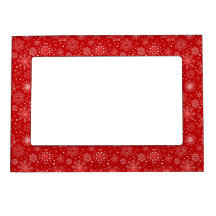KRW Lacy White Snowflake Christmas Red Photo Frame