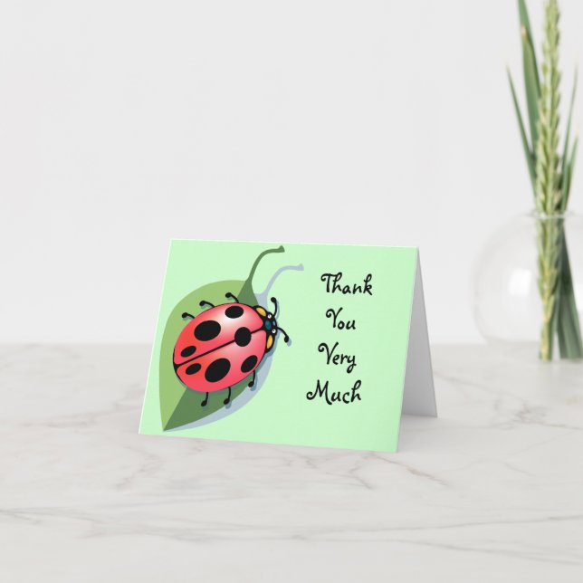 KRW Lady Bug Thank You Notes (Front)