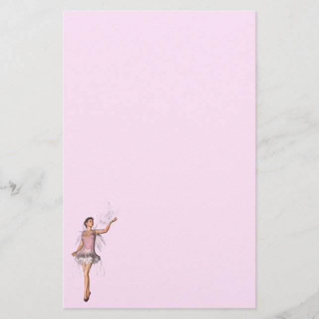 KRW Lana Fairy Fantasy Pink Stationery (Front)