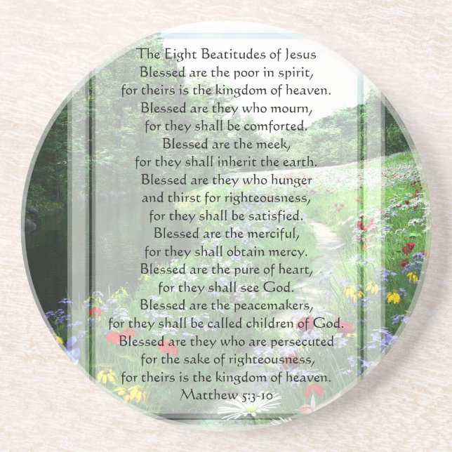 KRW Les Huit Béatitudes de Jésus Dessous de verre (Devant)