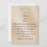 KRW Love Swans Custom Wedding Invitation