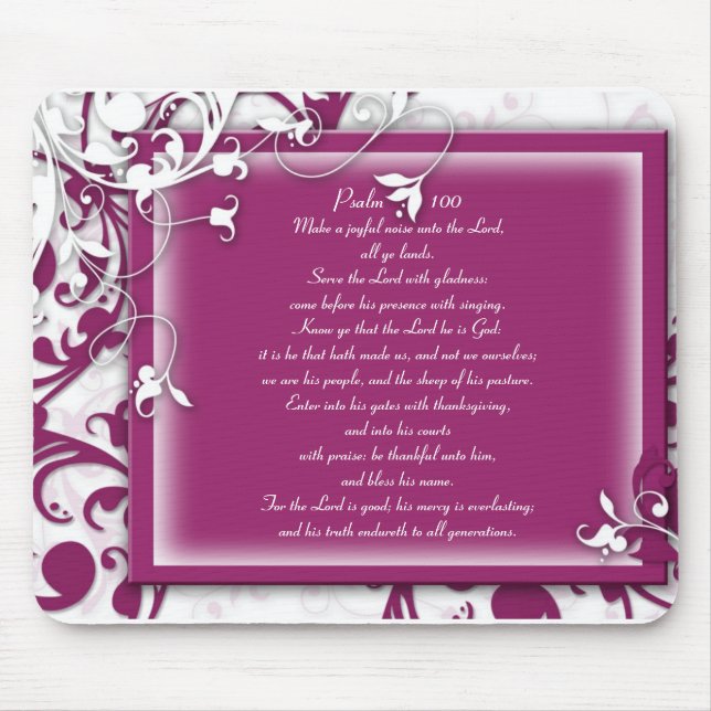 KRW Make a Joyful Noise Unto the Lord Psalm 100 Mouse Pad (Front)