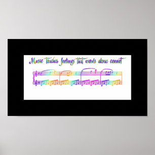 KRW Music touches feelings Rainbow Poster