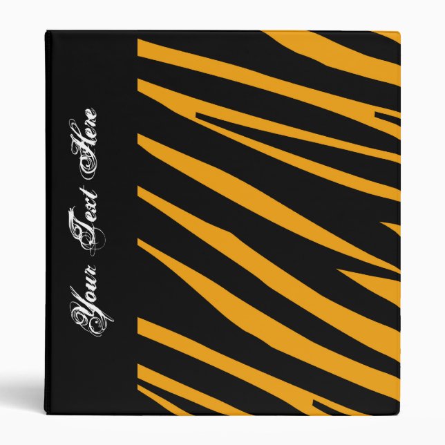 KRW Orange Tiger Stripe Back to School Binder* Binder (Front)