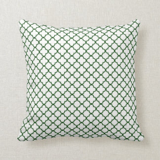 KRW Park Avenue White and Emerald Decor Pillow