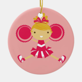 KRW Pink Cheerleader Keepsake Ornament