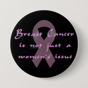 KRW Pink Ribbon Men 3 Inch Round Button