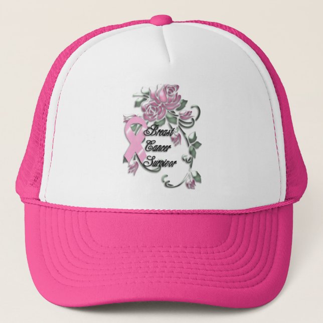KRW Pink Ribbon Survivor Trucker Hat (Front)
