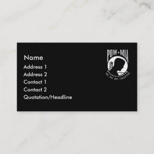 KRW POW MIA Black Business Card