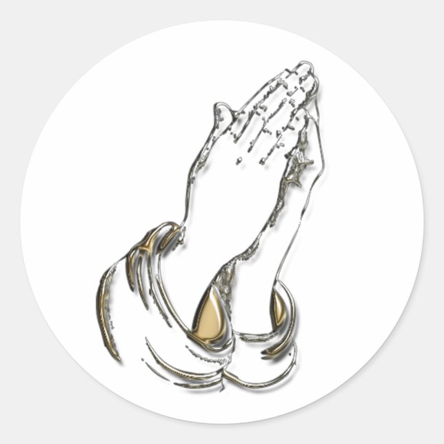 KRW Praying Hands 3 Inch Stickers (Front)