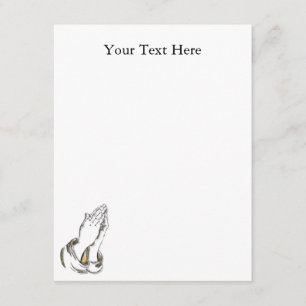 KRW Praying Hands 5.25x5.25 Blue Custom invitation