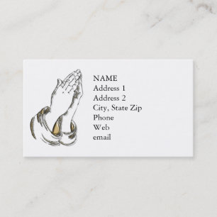 KRW Praying Hands Custom Business Card