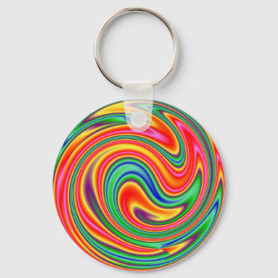 KRW Rainbow Swirl Keychain